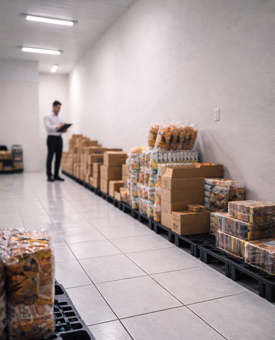 Estrutura de estoque organizada da BENISA